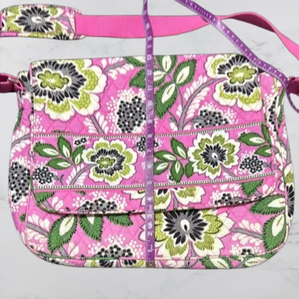 VERA BRADLEY Pricilla Pink Laptop Messenger Crossbody
